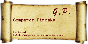 Gompercz Piroska névjegykártya